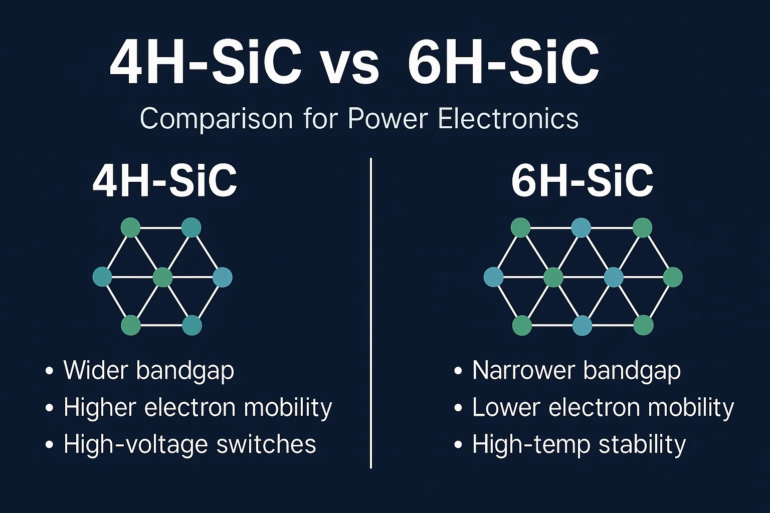 4H-SiC vs 6H-SiC: Key Differences for High-Power Electronic Applications
