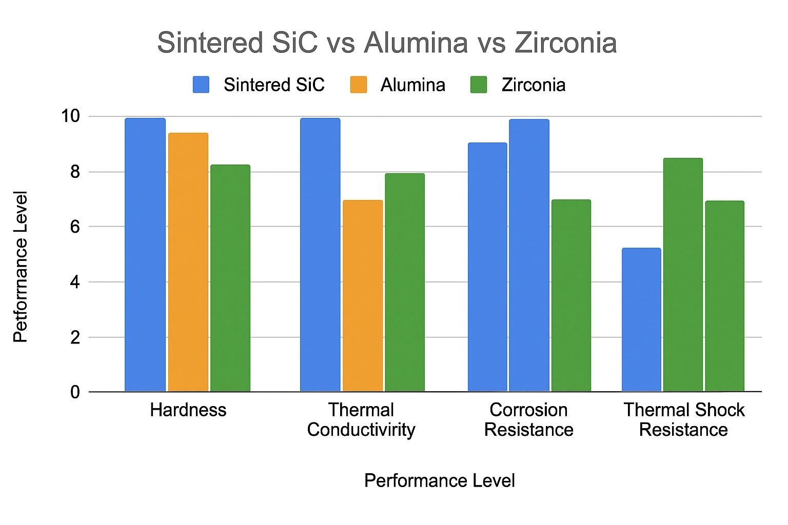 Sintered SiC vs Alumina vs Zirconia